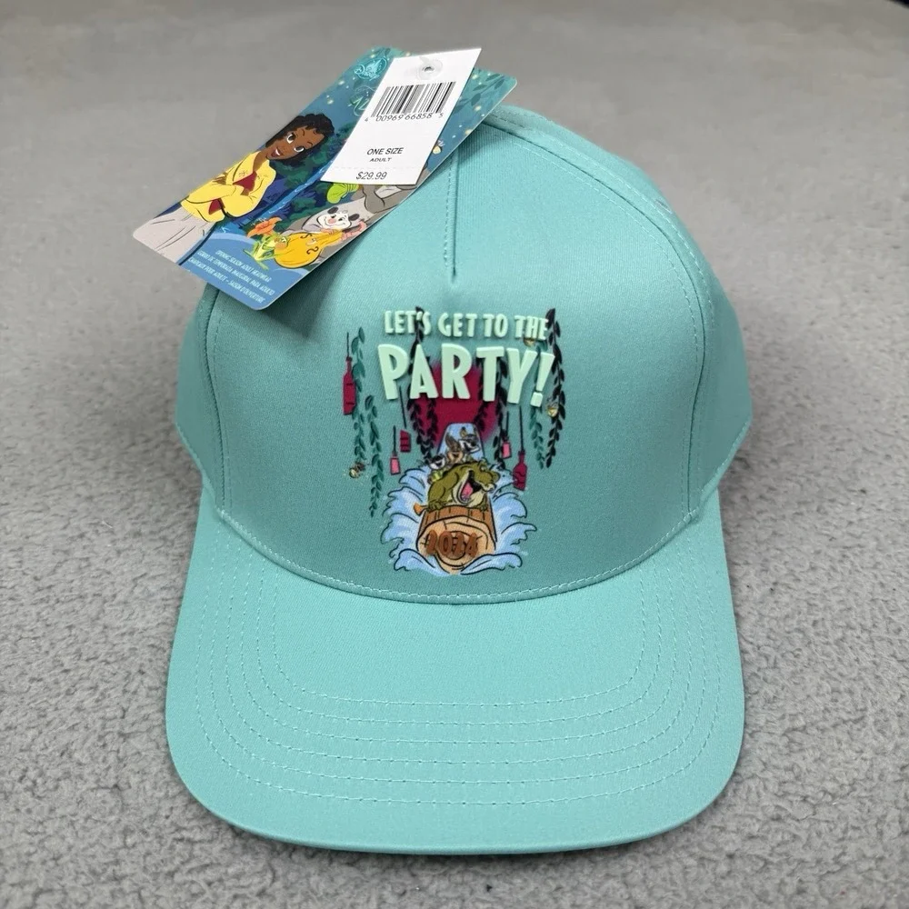 Disney Parks Tianas Bayou Adventure Hat Cap Teal Adjustable 2024 Opening NWT New